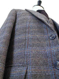 TRAJE DE 3 PIEZAS DE TWEED CON ESPIGA Y PANEL DE VENTANA MARRÓN BEIGE