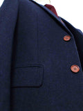 BDtailormade CLASSIC NAVY BARLEYCORN TWEED 3 PIECE SUIT - BDtailormade TWEED SUITStweedmaker hockerty menstweedsuit