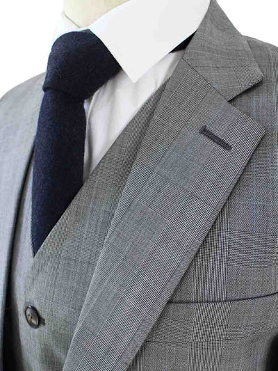 BDtailormade LIGHT GREY PRINCE OF WALES CHECK SUIT - BDtailormade Worsted Suittweedmaker hockerty menstweedsuit