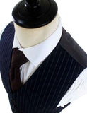 BDtailormade NAVY PINSTRIPE TWEED 3 PIECE SUIT - BDtailormade TWEED SUITStweedmaker hockerty menstweedsuit