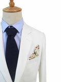WHITE 3 PIECE LINEN SUIT - BDtailormade