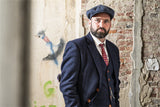 BDtailormade BLUE HERRINGBONE SPECKLE TWEED 3 PIECE SUIT - BDtailormade TWEED SUITStweedmaker hockerty menstweedsuit